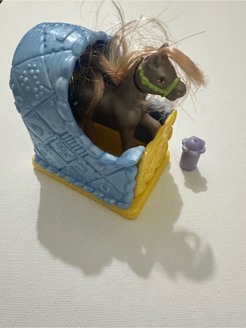 1995 Littlest Pet Shop Sparkling Ponies Lil’ Magic Drinkin’ Filly (Pearl) Vtg